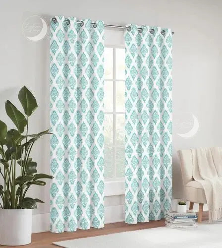 Printed Polyester Window Curtain Vedartah