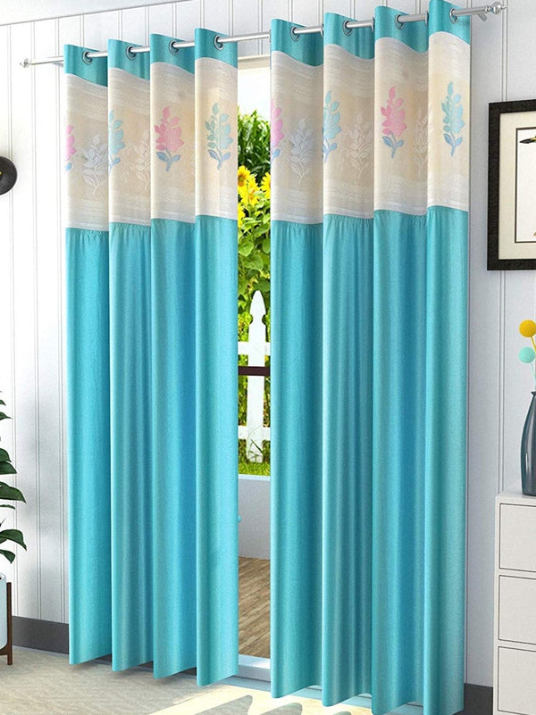 Net Patch Stylish Polyester Curtains for Home Decor, Pack of 2pcs My Store