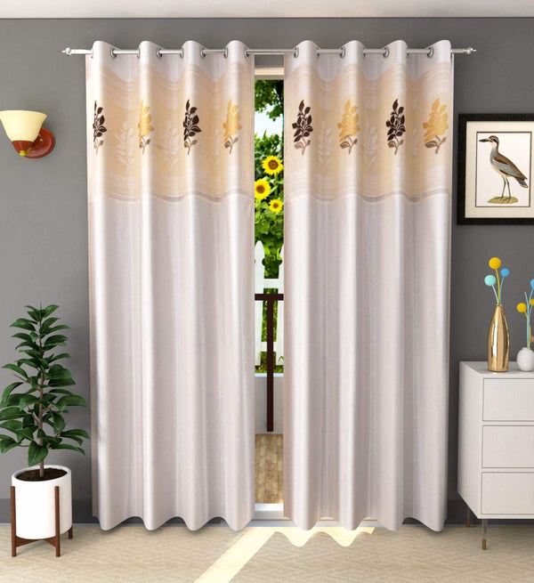 Net Patch Stylish Polyester Curtains for Home Decor, Pack of 2pcs My Store