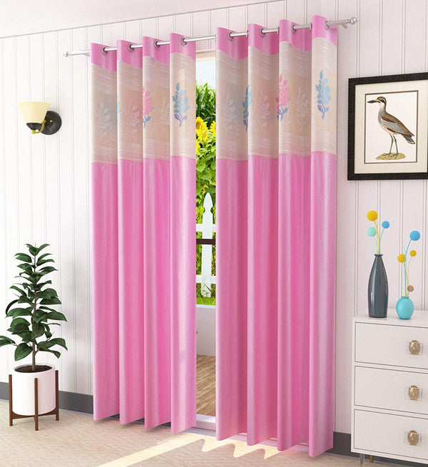 Net Patch Stylish Polyester Curtains for Home Decor, Pack of 2pcs My Store