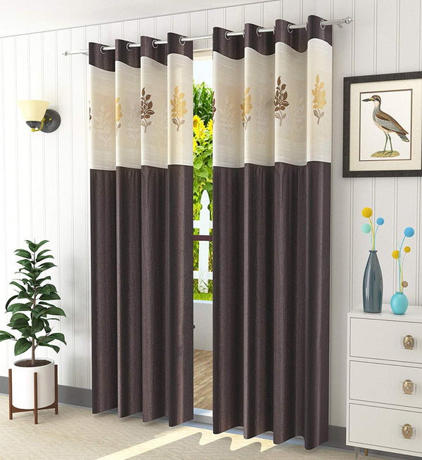 Net Patch Stylish Polyester Curtains for Home Decor, Pack of 2pcs My Store