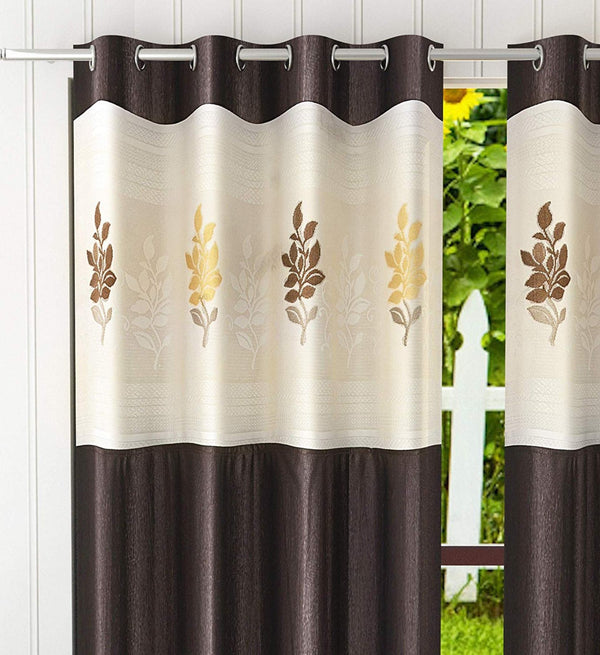Net Patch Stylish Polyester Curtains for Home Decor, Pack of 2pcs My Store