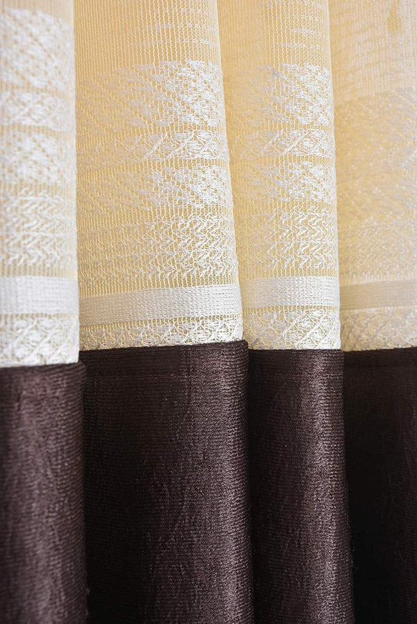 Net Patch Stylish Polyester Curtains for Home Decor, Pack of 2pcs My Store