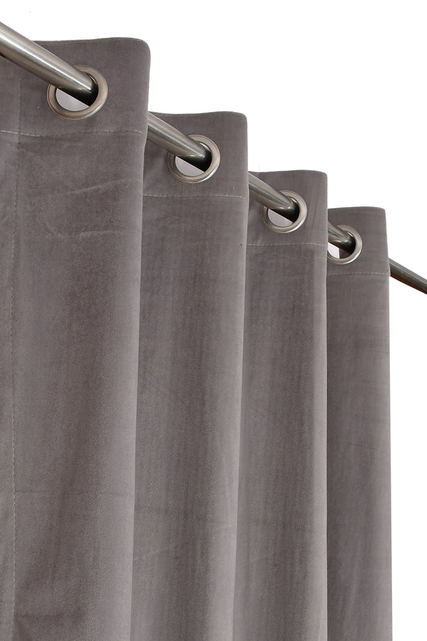 Dark Brown Plain Polyster Door Curtain My Store