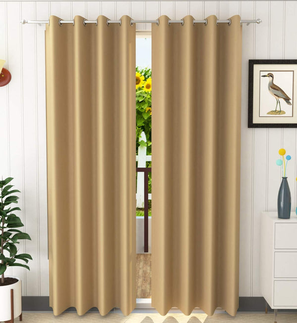 Beige Plain Door Curtain My Store