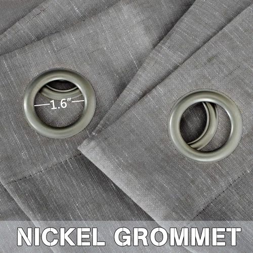 Grey Plain Linen Door And Window Curtain My Store