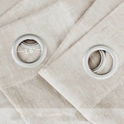 Grey Plain Linen Door And Window Curtain My Store