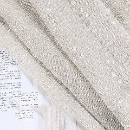 Grey Plain Linen Door And Window Curtain My Store