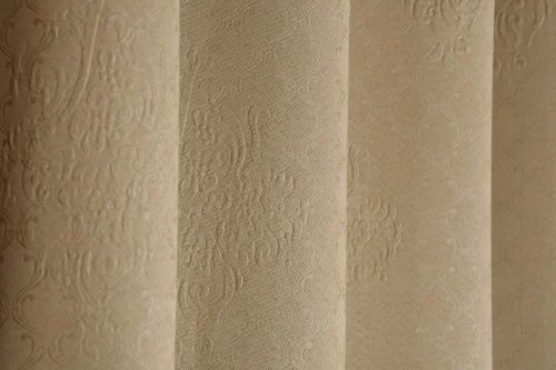 Off White Blackout Emboss Door Curtain My Store