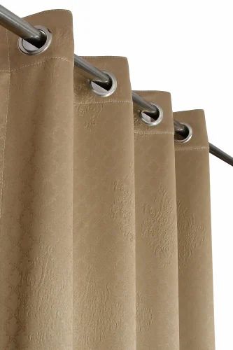Off White Blackout Emboss Door Curtain My Store