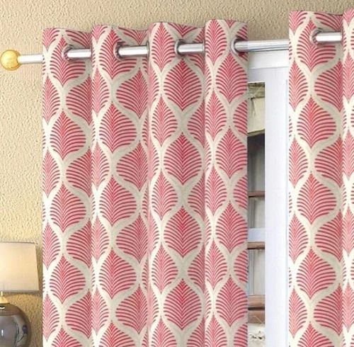 Printed Polyester Semi-Transparent Door Curtains, Set of 2 Pcs My Store